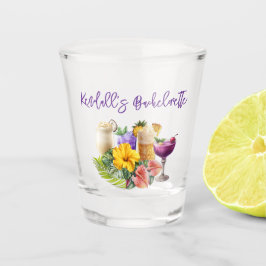 Vaso De Chupito Bachelorette Tropical Personalizada Glass Shot