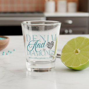 Vaso De Chupito Bachelorette Western Denim and Diamonds