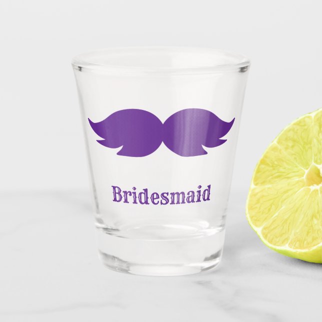 Vaso De Chupito Bachillerato / bigote de púrpura boda (Anverso)