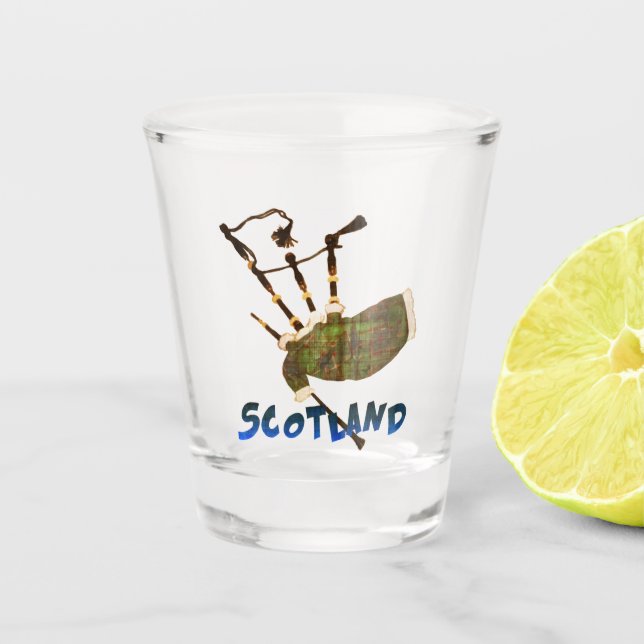 Vaso De Chupito Bagpipes de Escocia (Anverso)