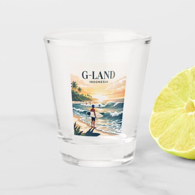 Vaso De Chupito Bahía Grajagan Indonesia (Anverso)