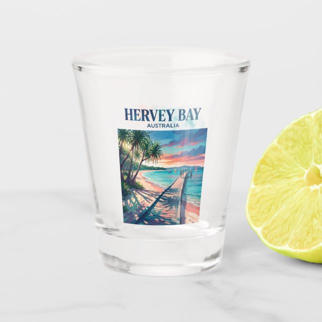 Vaso De Chupito Bahía Hervey Australia (Anverso)