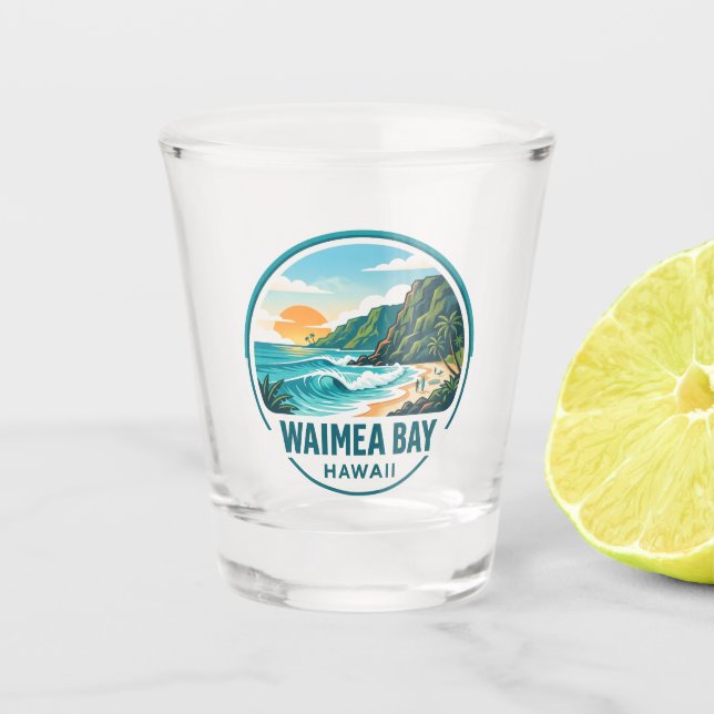 Vaso De Chupito Bahía Waimea (Anverso)