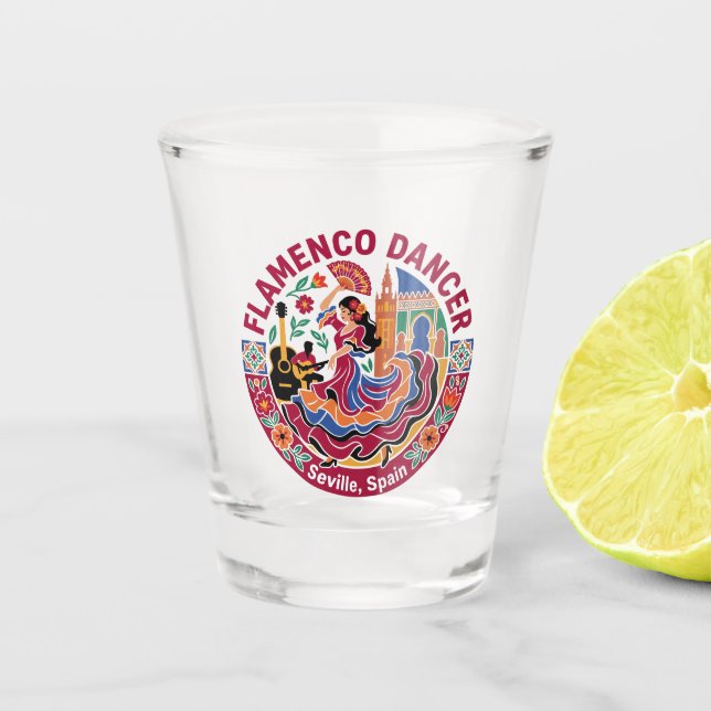 Vaso De Chupito Bailarín de Flamenco España (Anverso)
