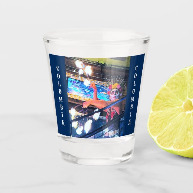Vaso De Chupito Bailarín de Fuego de Bogotá (Anverso)