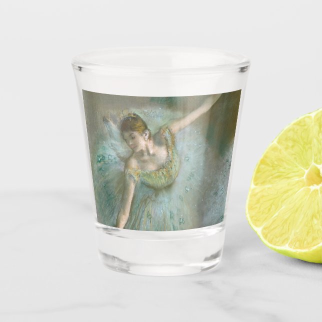 Vaso De Chupito Bailarina en Green Edgar Degas (Anverso)