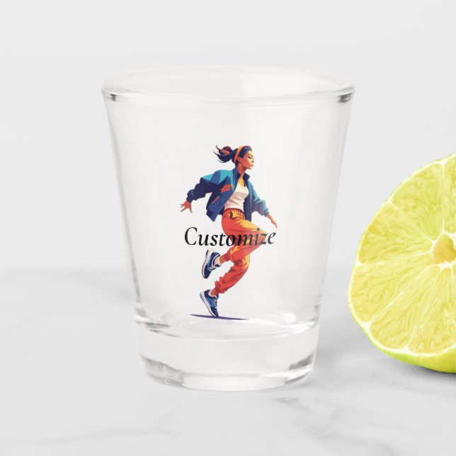 Vaso De Chupito Bailarina Hip Hop Thunder_Cove (Anverso)