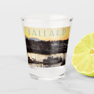 Vaso De Chupito Balard Boats Sunset Scene