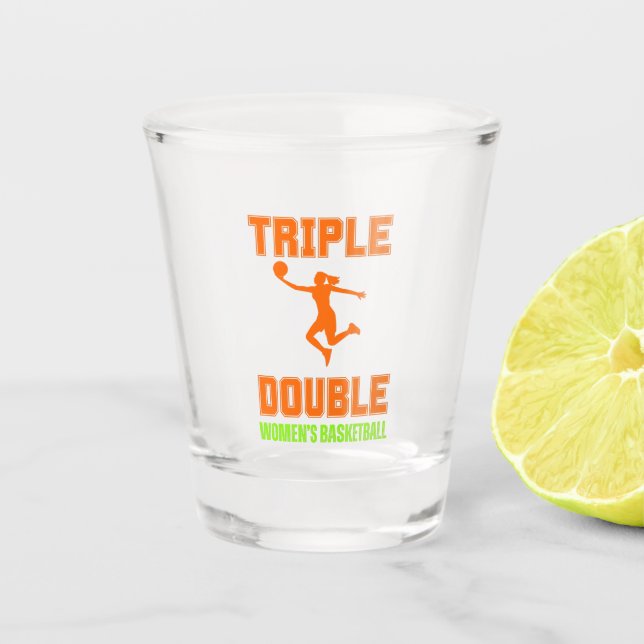 Vaso De Chupito Baloncesto femenino triple doble (Anverso)