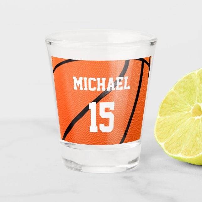 Vaso De Chupito Baloncesto Su Nombre (Anverso)