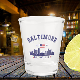 Vaso De Chupito Baltimore Maryland Modern Skyline city