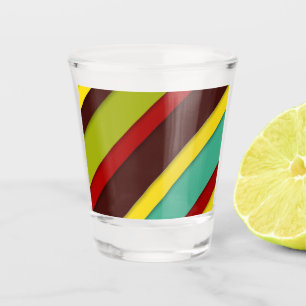 Vaso De Chupito Bandas diagonales multicolores