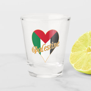 Vaso De Chupito Bandera ف Palestina س ن ط árabe e inglés WordArt