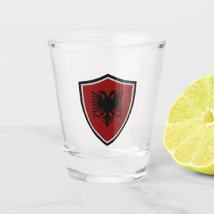 Vaso De Chupito Bandera albanesa
