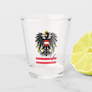 Vaso De Chupito Bandera austriaca y país patriota / deporte