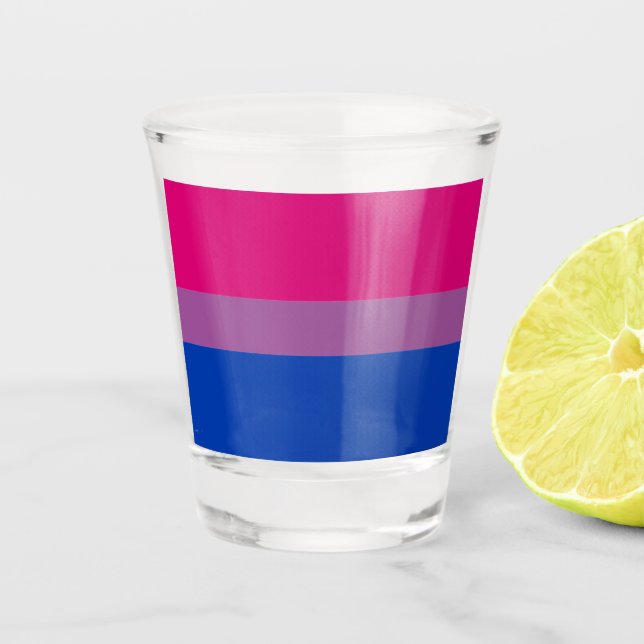 Vaso De Chupito Bandera bisexual y comunidad del Orgullo / bandera (Anverso)