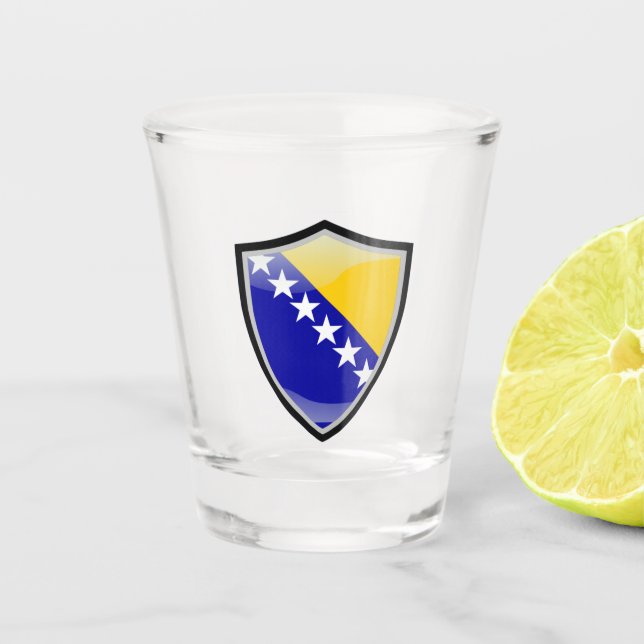 Vaso De Chupito Bandera bosnia (Anverso)