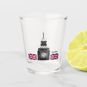 Vaso De Chupito Bandera británica y Reino Unido, deportes Big Ben