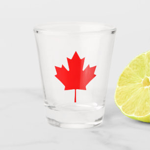 Vaso De Chupito Bandera canadiense de arce rojo