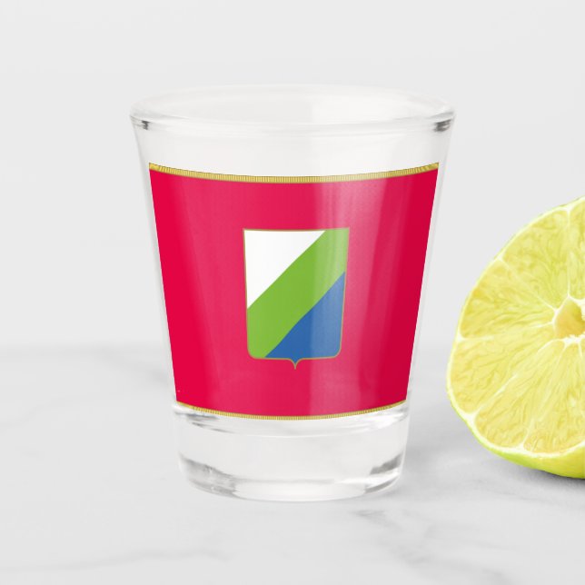 Vaso De Chupito Bandera de Abruzzo (Italia) (Anverso)