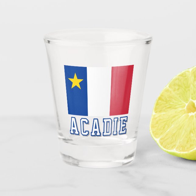 Vaso De Chupito Bandera de Acadia (Anverso)