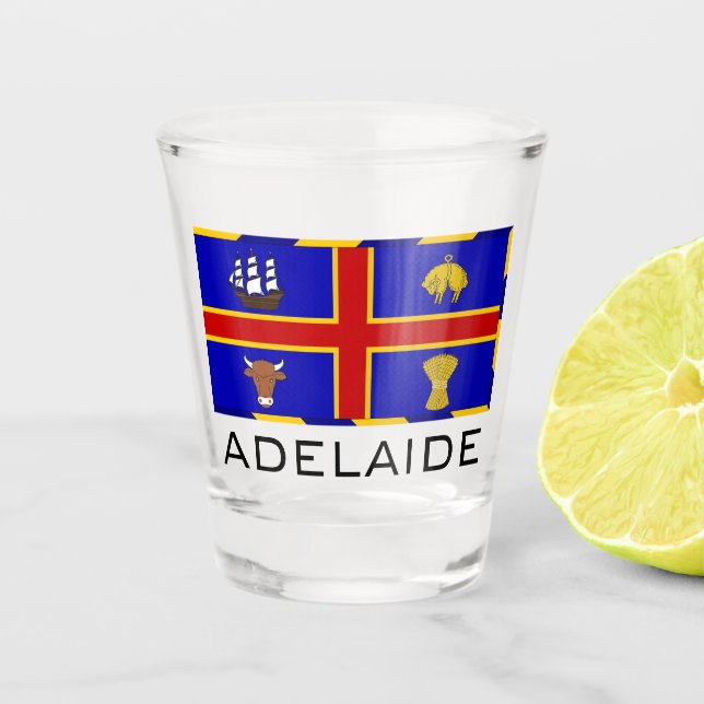 Vaso De Chupito Bandera de Adelaida, Australia (Anverso)