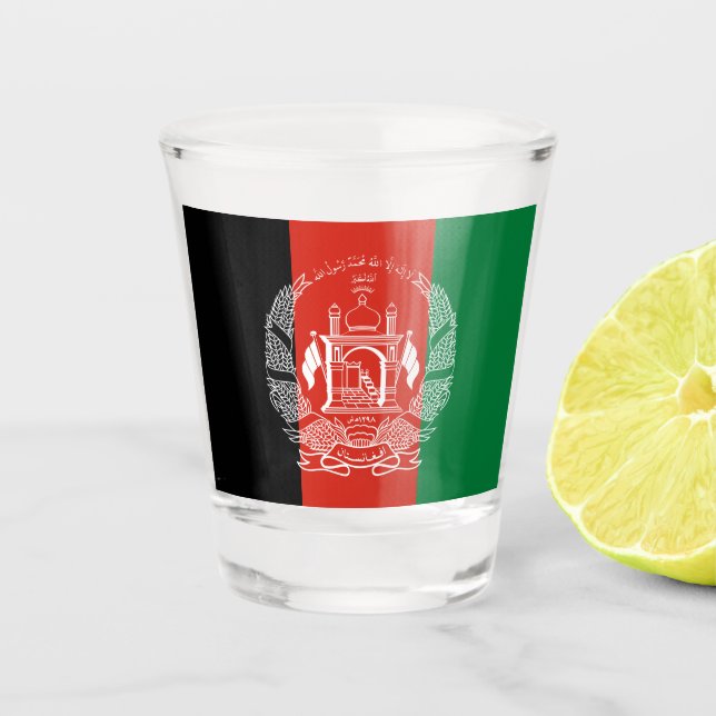 Vaso De Chupito Bandera de Afganistán (Anverso)