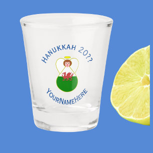 Vaso De Chupito Bandera de Angel Hanukkah galesa personalizada