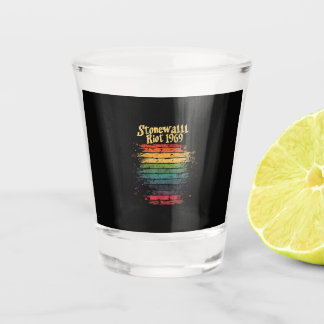 Vaso De Chupito Bandera de arcoíris del Mes del Orgullo Gay muro d