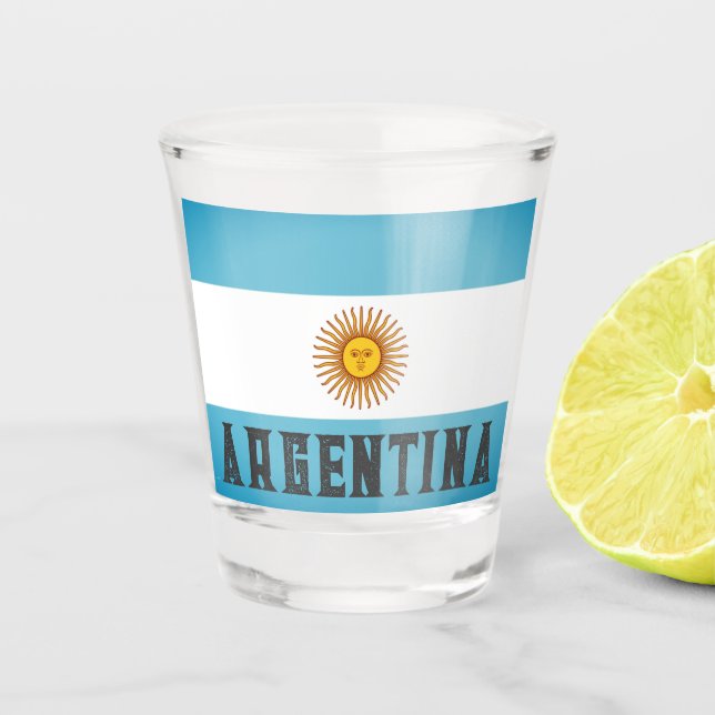 Vaso De Chupito Bandera de Argentina (Anverso)