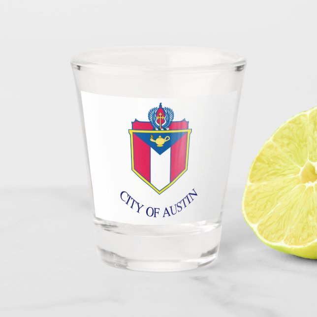 Vaso De Chupito Bandera de Austin (Texas) (Anverso)