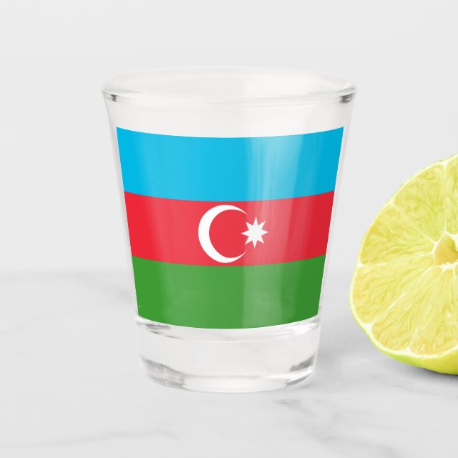 Vaso De Chupito Bandera de Azerbaiyán (Anverso)