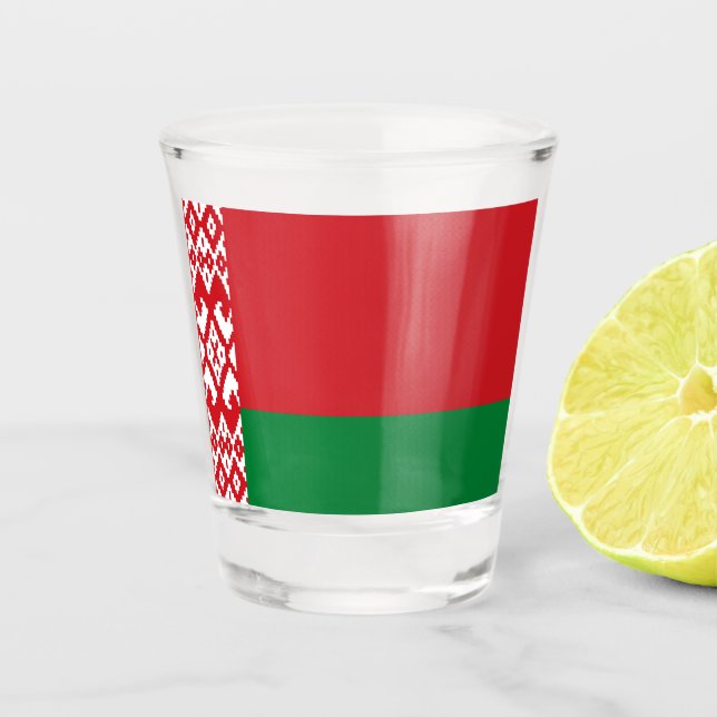 Vaso De Chupito Bandera de Bielorrusia (Anverso)