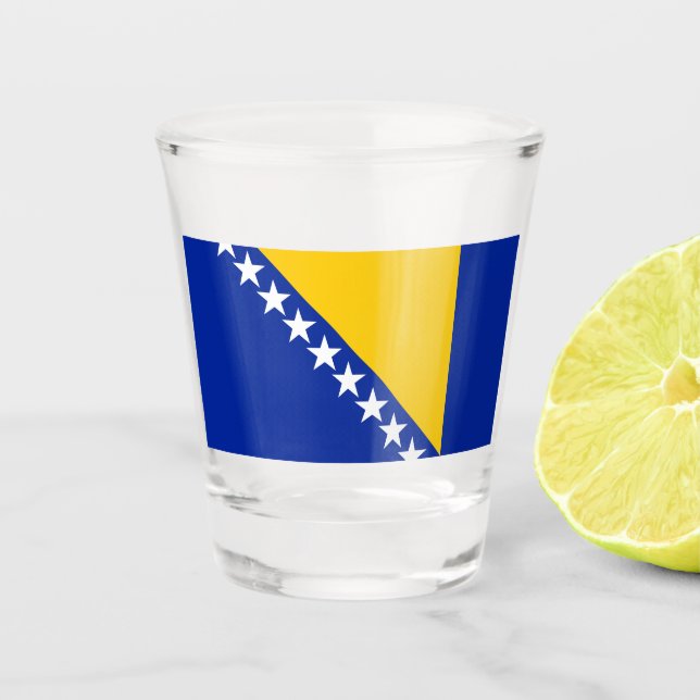 Vaso De Chupito Bandera de Bosnia y Herzegovina (Anverso)