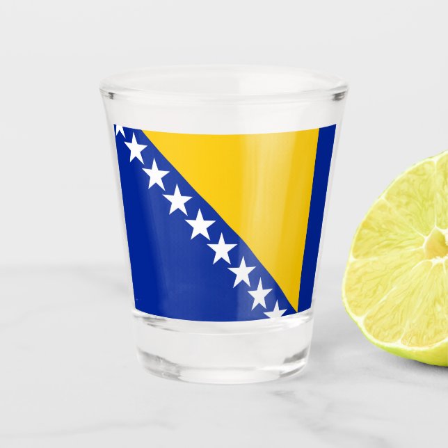 Vaso De Chupito Bandera de Bosnia y Herzegovina (Anverso)