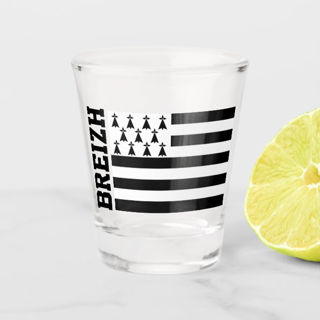 Vaso De Chupito Bandera de Bretaña, Francia (Anverso)