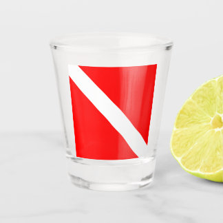 Vaso De Chupito Bandera de buzo Bandera de buceo Buzo abajo