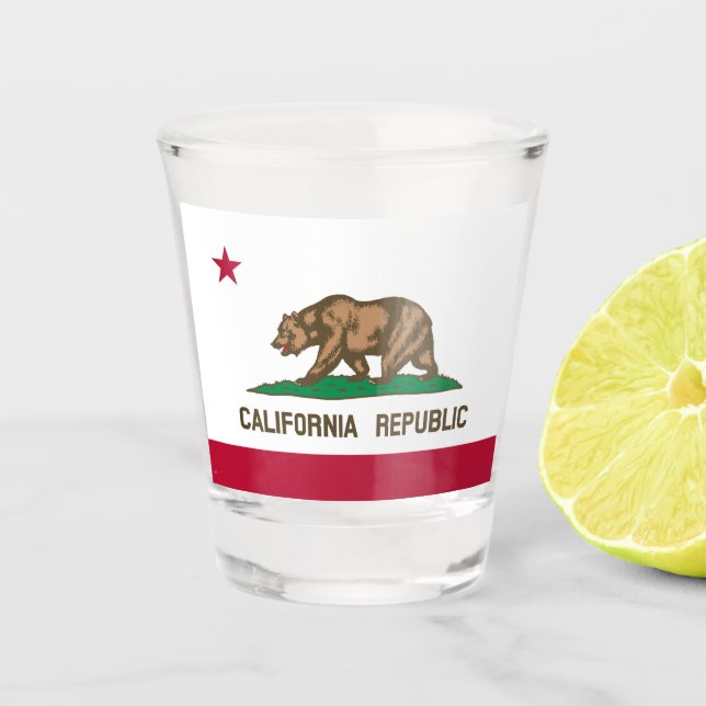 VASO DE CHUPITO BANDERA DE CALIFORNIA (Anverso)