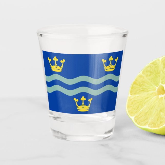 Vaso De Chupito Bandera de Cambridgeshire (condado del Reino Unido (Anverso)