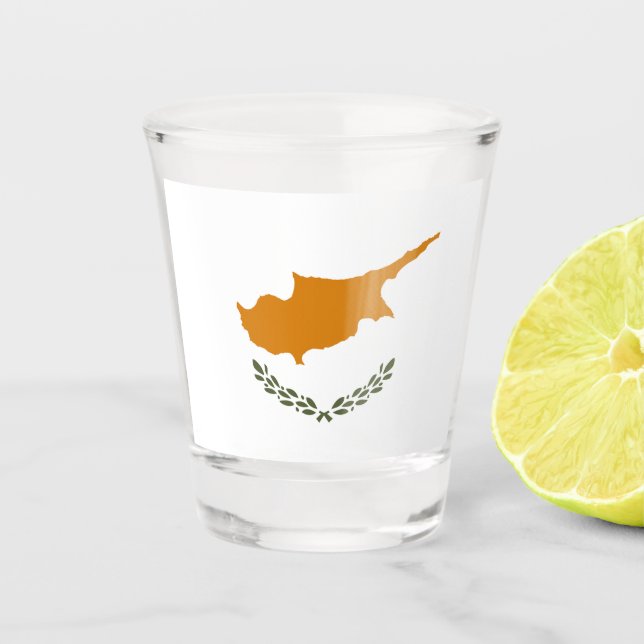 Vaso De Chupito Bandera de Chipre (Anverso)