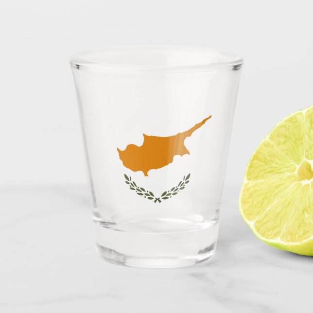 Vaso De Chupito Bandera de Chipre (grecochipriota) (Anverso)