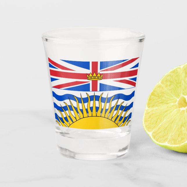 Vaso De Chupito Bandera de Columbia Británica (Anverso)