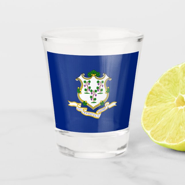 Vaso De Chupito Bandera de Connecticut (Anverso)