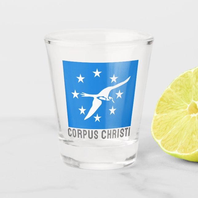 Vaso De Chupito Bandera de Corpus Christi, Texas (Anverso)