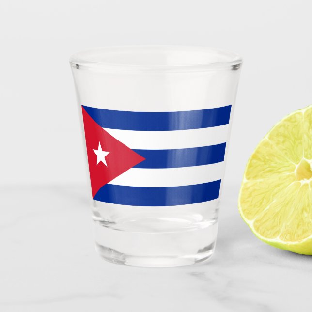 Vaso De Chupito Bandera de Cuba (Anverso)