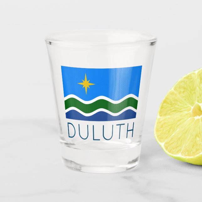 Vaso De Chupito Bandera de Duluth, MN (Anverso)