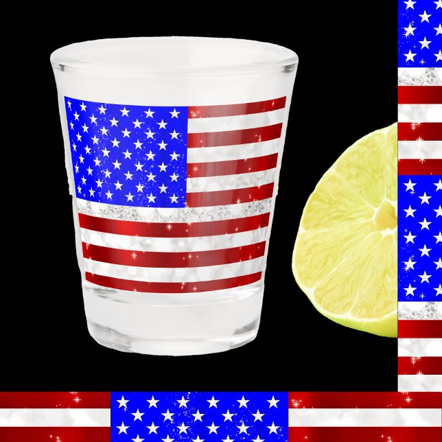 Vaso De Chupito Bandera de EE. UU. (Subido por el creador)
