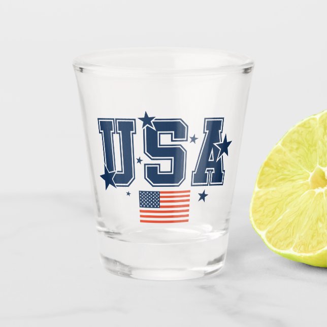 Vaso De Chupito Bandera de EE. UU. (Anverso)