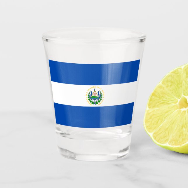 Vaso De Chupito Bandera de El Salvador (Anverso)