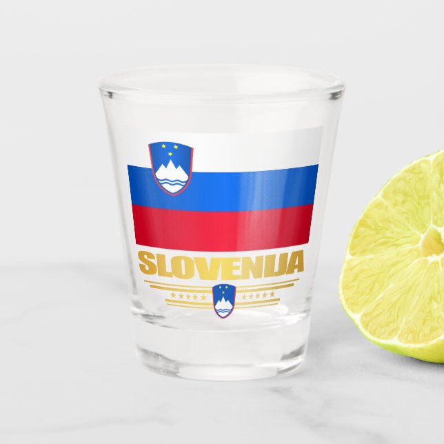 Vaso De Chupito Bandera de Eslovenia (Eslovenia) (Anverso)
